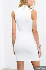 NEW FEELING Womens White Mini Dresses