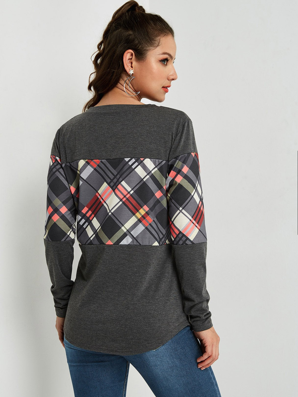 NEW FEELING Womens Color Block T-Shirts