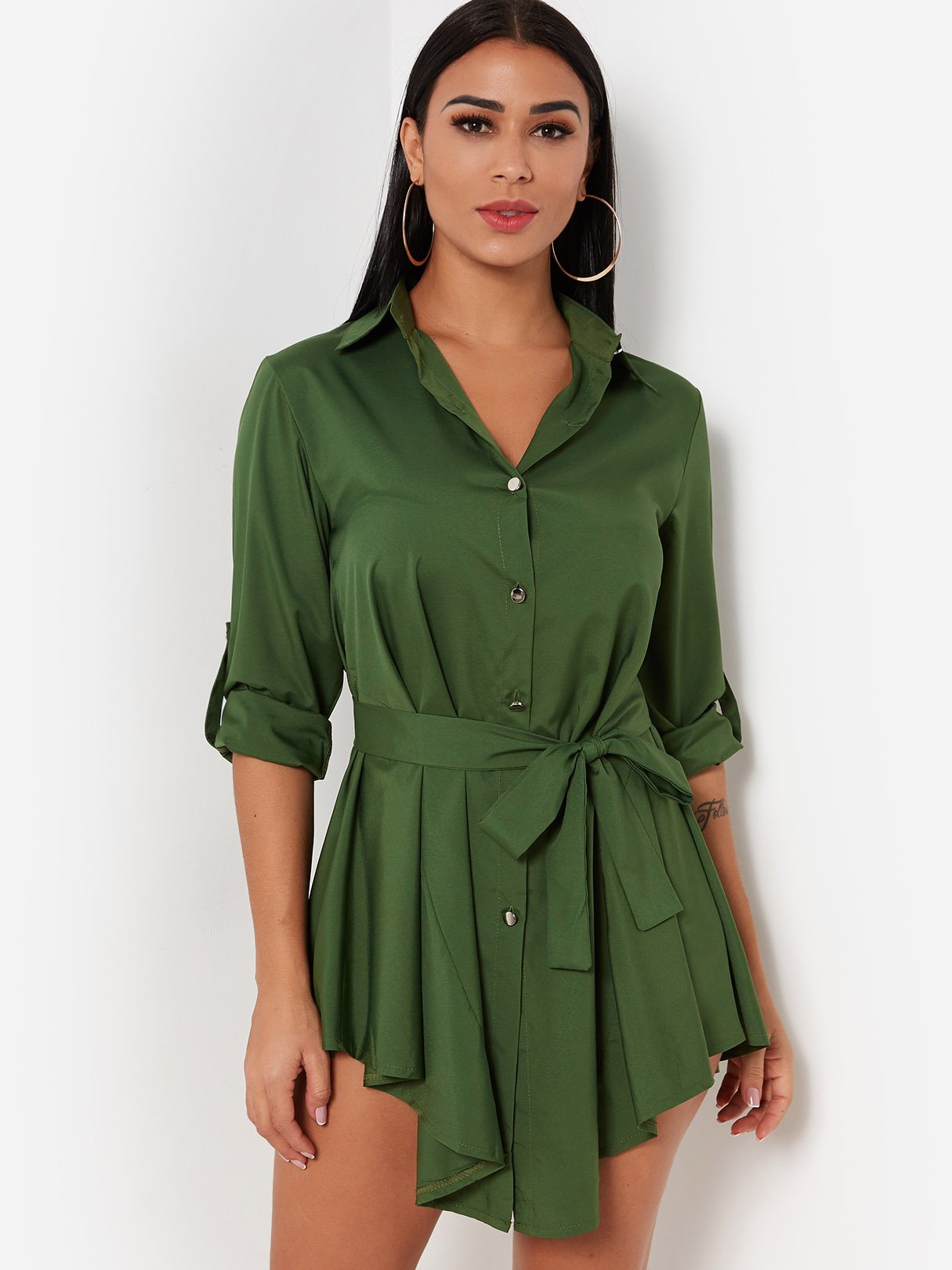 ODM Ladies 3/4 Sleeve Casual Dresses