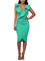 OEM Ladies Green Midi Dresses