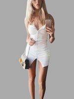 NEW FEELING Womens White Mini Dresses