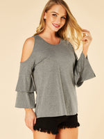 OEM Ladies Grey Blouses
