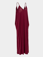 OEM Ladies Wine Red Maxi Dresses