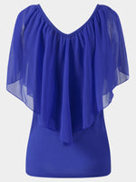 NEW FEELING Womens Blue Blouses