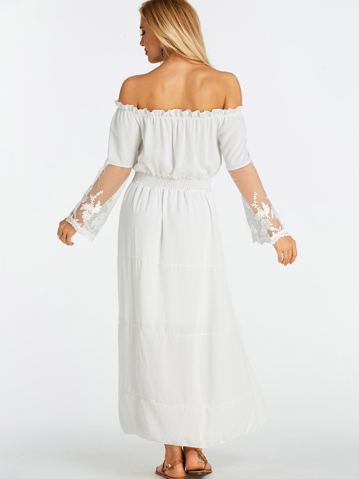 NEW FEELING Womens White Off The Shoulder Dresses