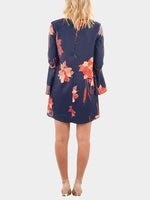NEW FEELING Womens Navy Floral Dresses