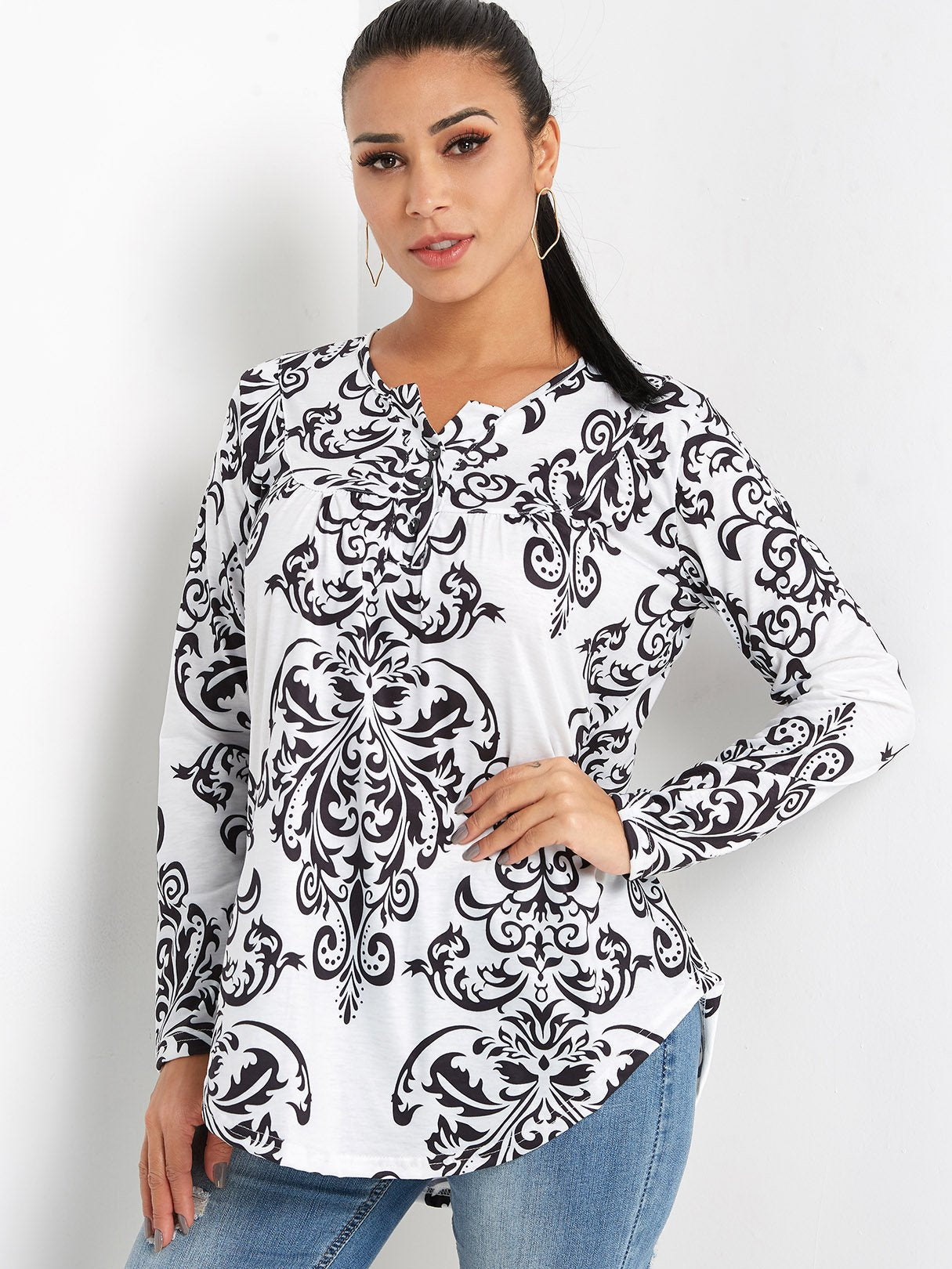 ODM Ladies Long Sleeve Blouses