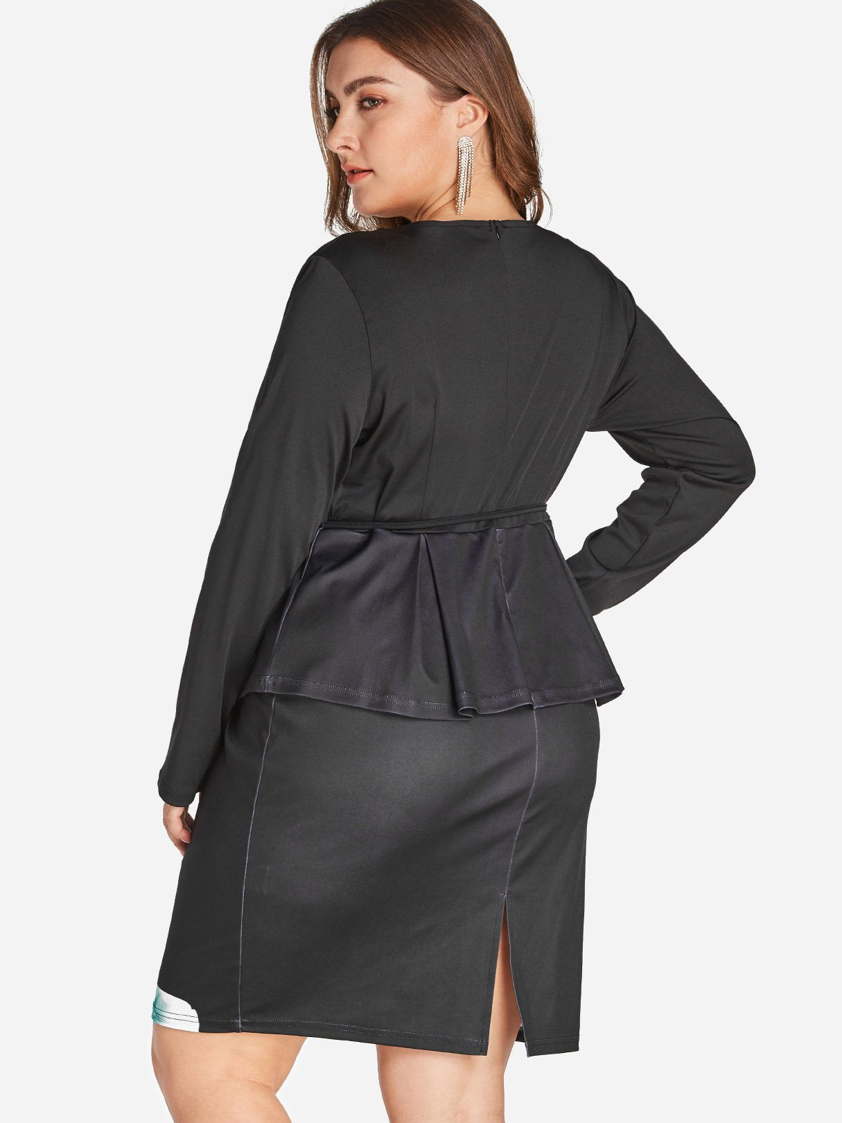NEW FEELING Womens Black Plus Size Dresses