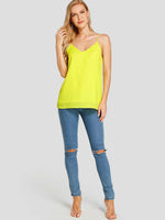 NEW FEELING Womens Yellow Blouses