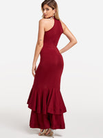 NEW FEELING Womens Burgundy Maxi Dresses