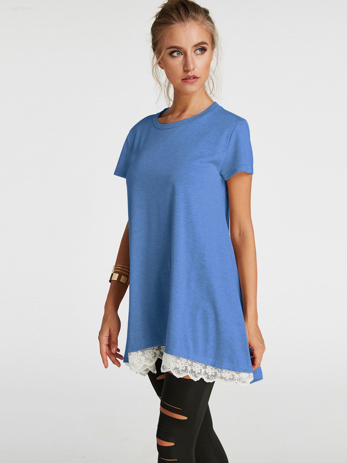 OEM Ladies Blue T-Shirts