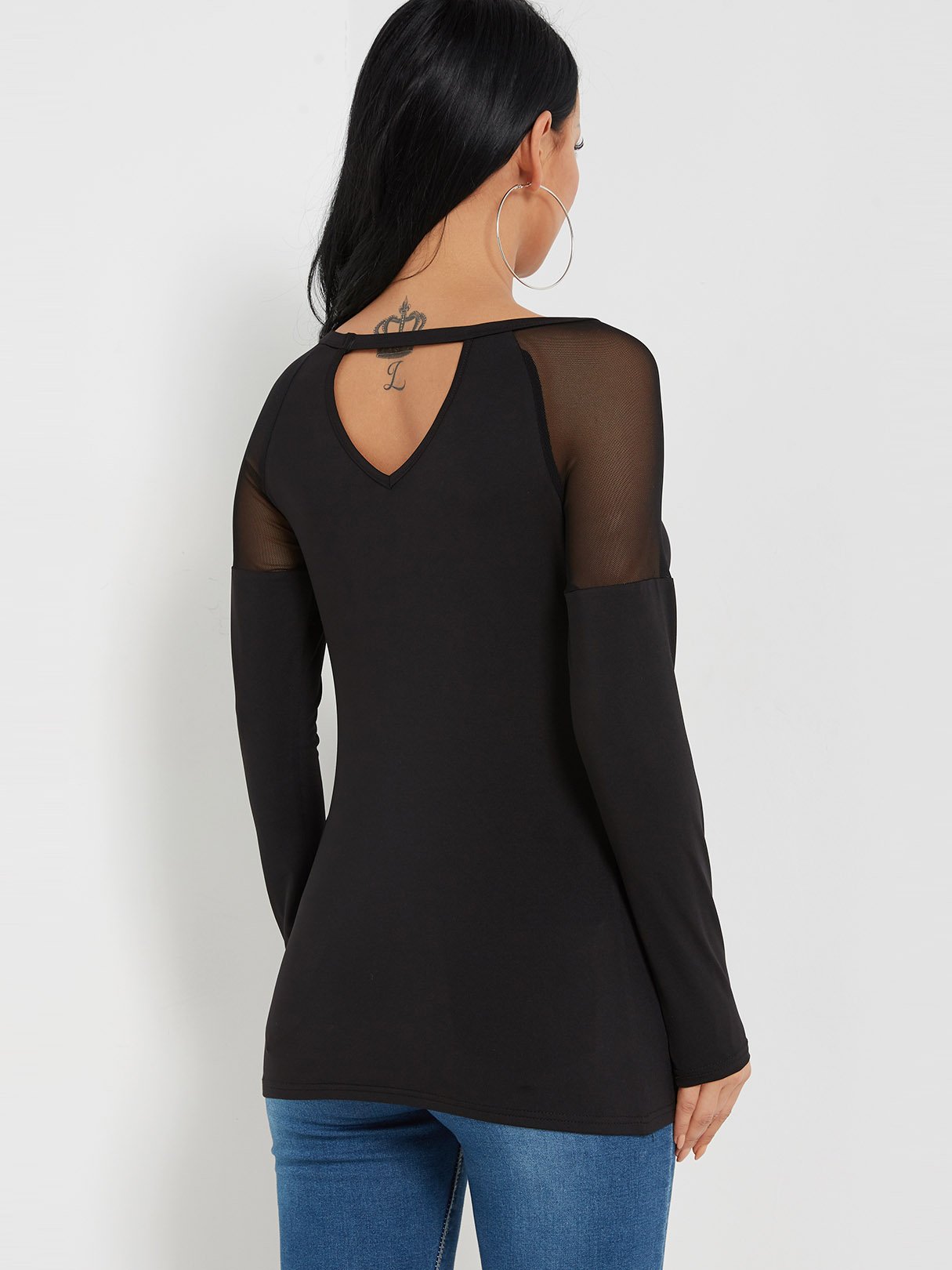NEW FEELING Womens Black T-Shirts