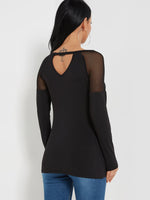 NEW FEELING Womens Black T-Shirts