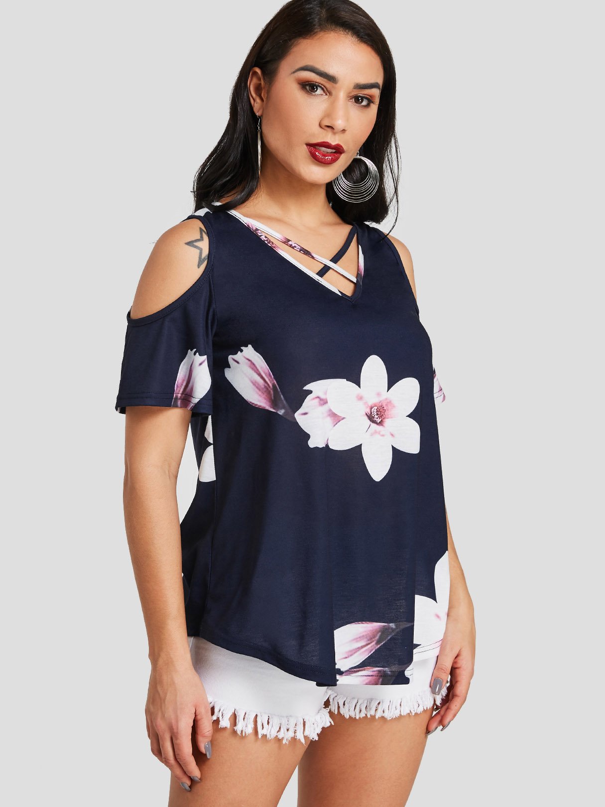 OEM Ladies Navy T-Shirts