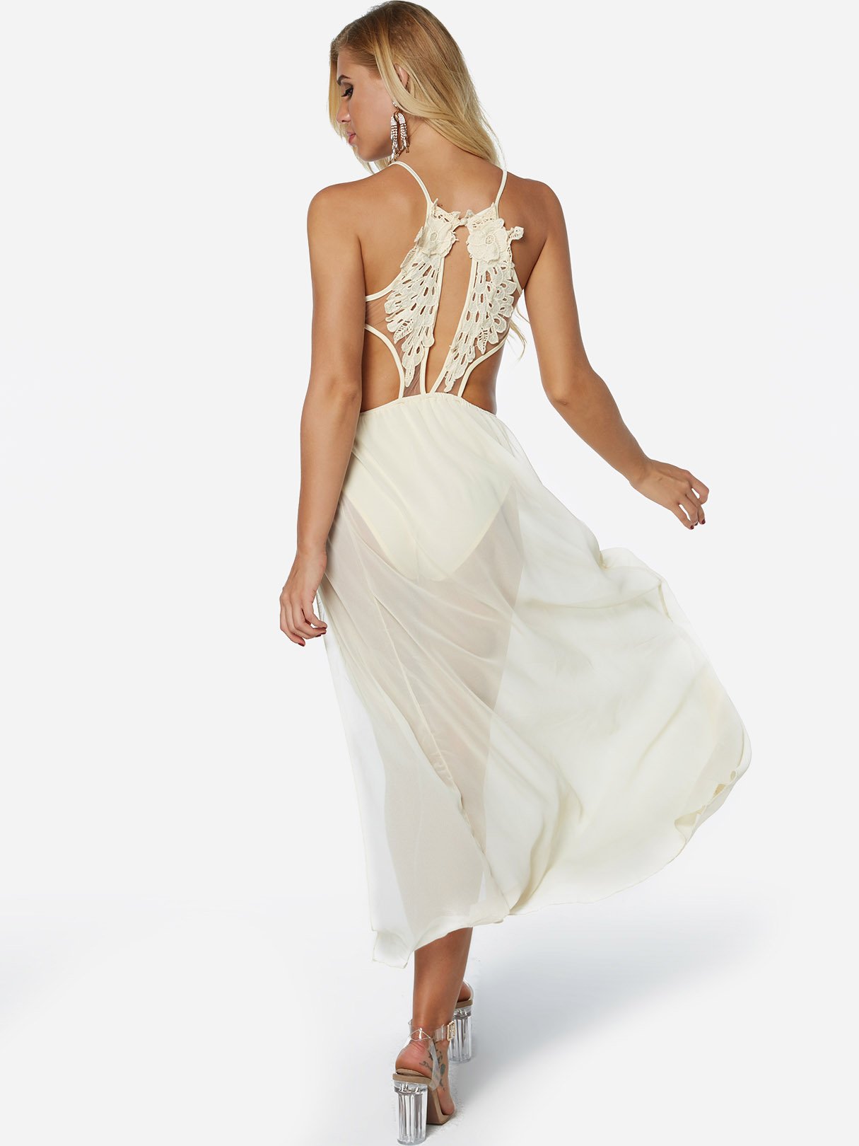 NEW FEELING Womens Apricot Sexy Dresses