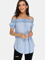 Blue And White Striped Top Ladies