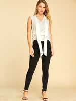 NEW FEELING Womens White Blouses