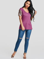 NEW FEELING Womens Rose T-Shirts