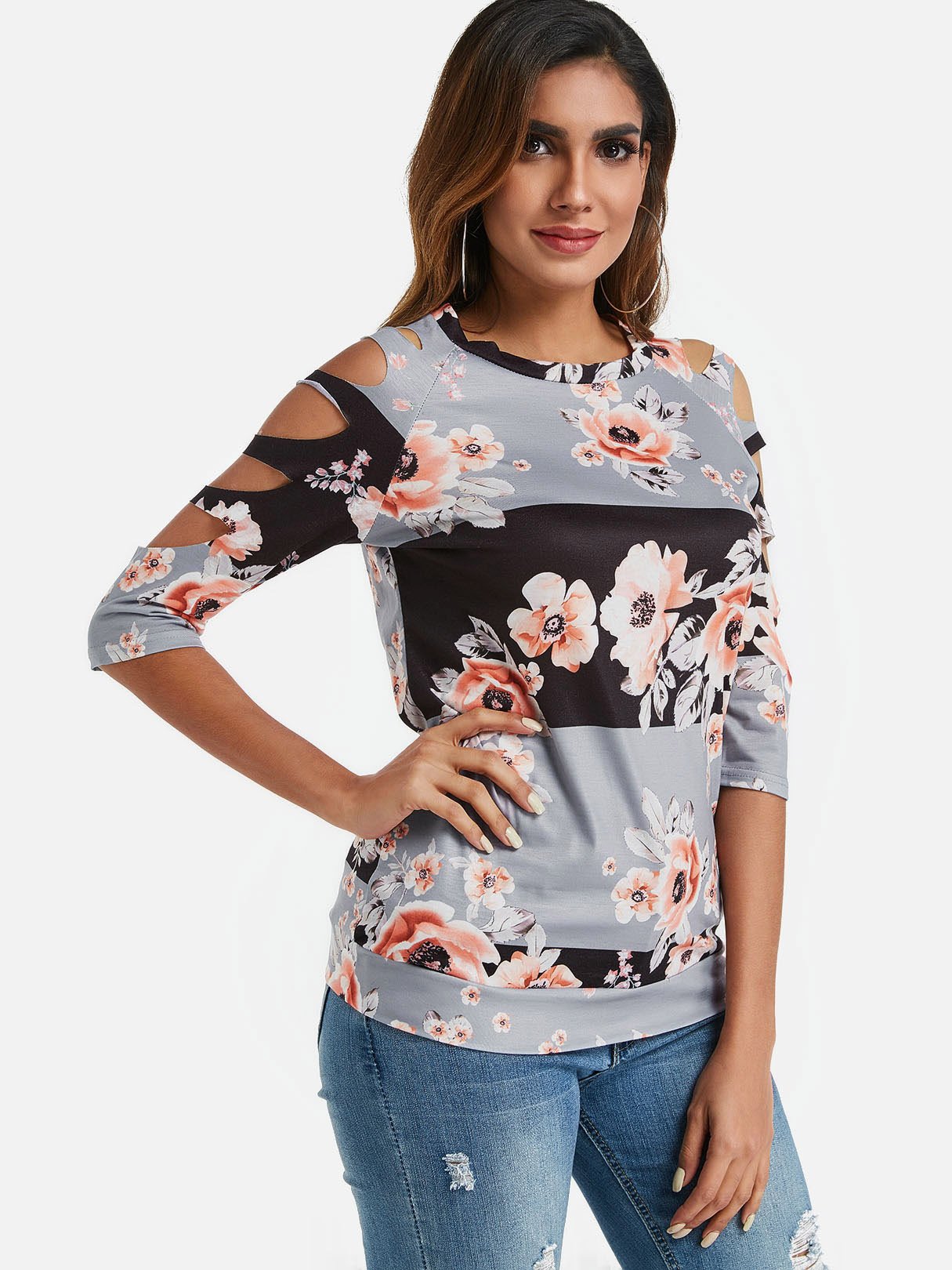 OEM ODM Womens 3/4 Sleeve T-Shirts