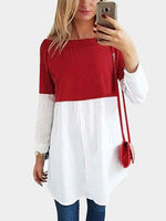 Wholesale Off The Shoulder Plain Long Sleeve T-Shirts
