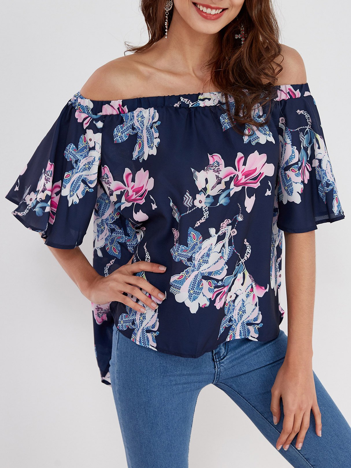 OEM Ladies Navy Blouses