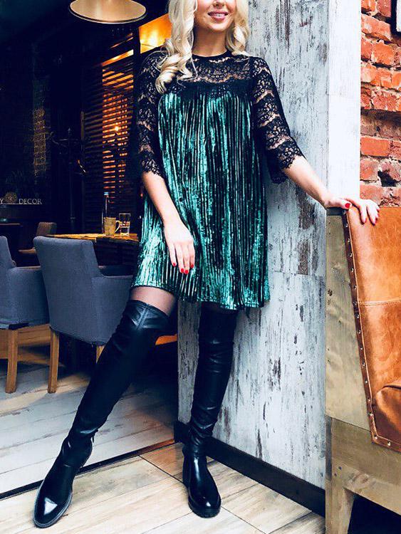 OEM Ladies Green Casual Dresses