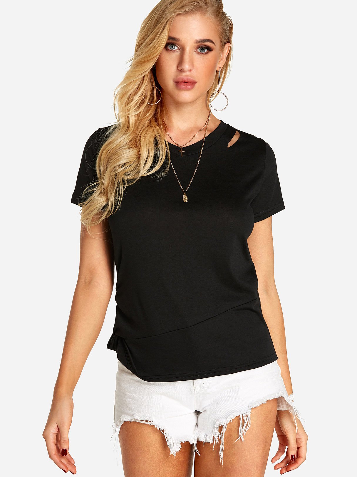 OEM Ladies Black T-Shirts