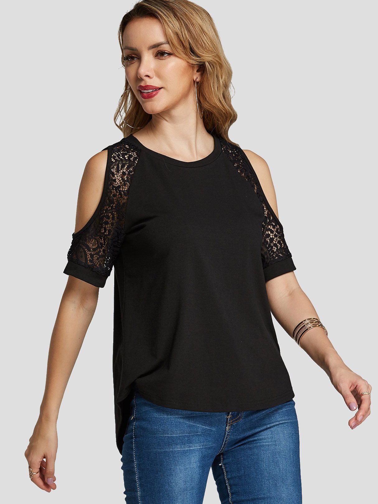 OEM Ladies Black T-Shirts