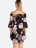 NEW FEELING Womens Black Floral Dresses