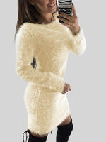 NEW FEELING Womens Beige Mini Dresses
