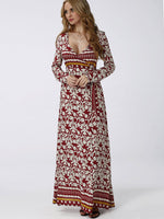ODM Ladies Long Sleeve Maxi Dress