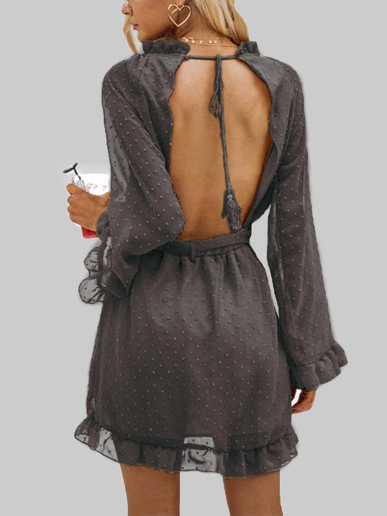 NEW FEELING Womens Grey Mini Dresses