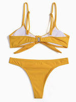 NEW FEELING Womens Orange Bikinis