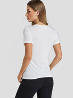 NEW FEELING Womens White T-Shirts
