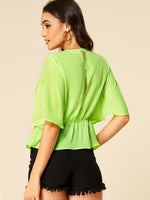 ODM Ladies Half Sleeve Blouses
