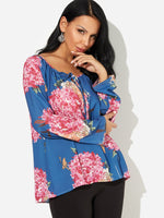 OEM Ladies Blue Blouses