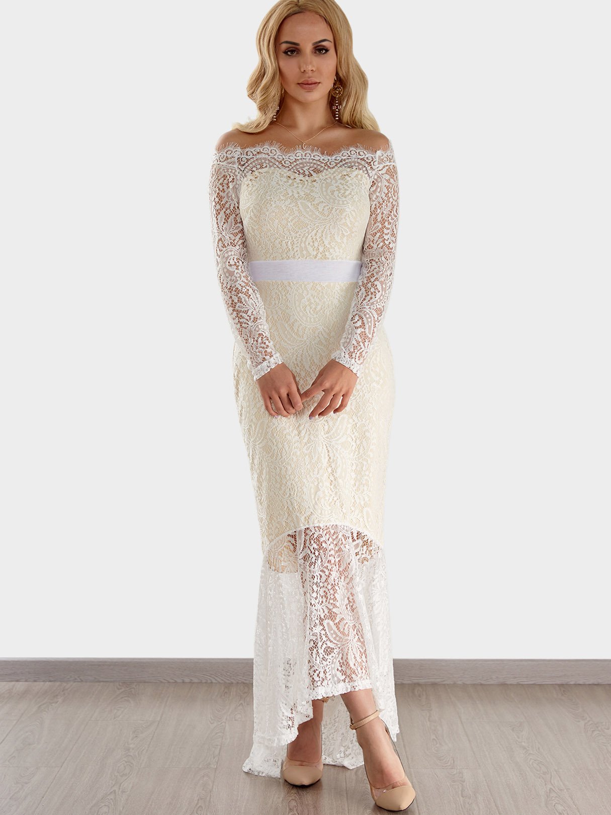 ODM Ladies Long Sleeve Maxi Dress