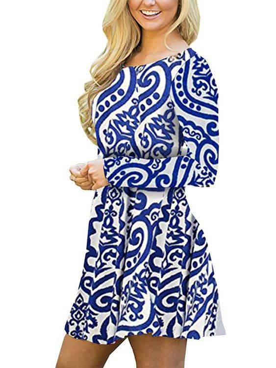 OEM Ladies Blue Mini Dresses