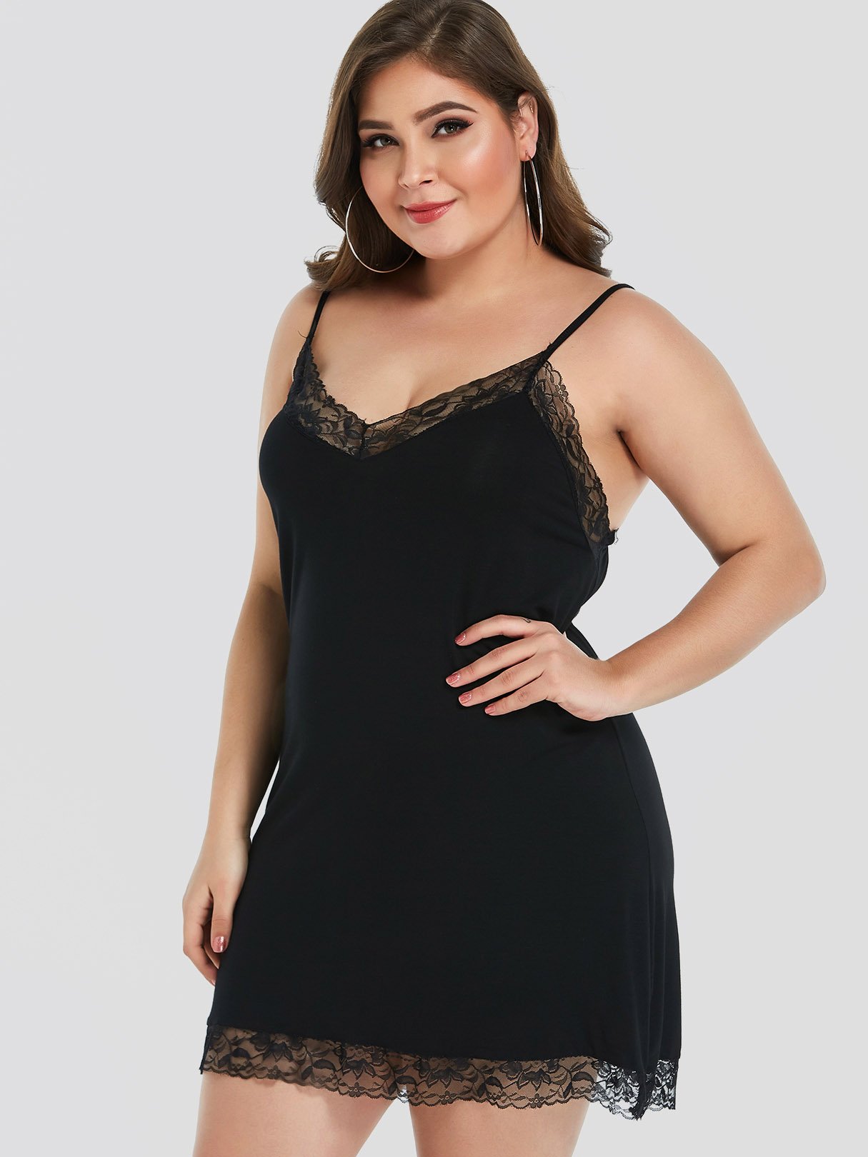 OEM Ladies Black Plus Size Intimates