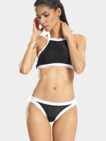 Wholesale Black Two Pieces Halter Bikini