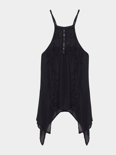 Wholesale Sheer Hollow Lace Insert Sexy Cami