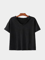 Wholesale V-Neck Black T-Shirts