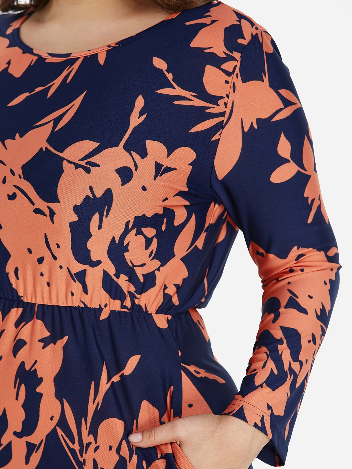 OEM ODM Womens Orange Plus Size Dresses