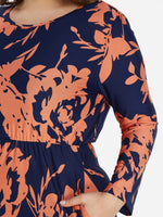 OEM ODM Womens Orange Plus Size Dresses