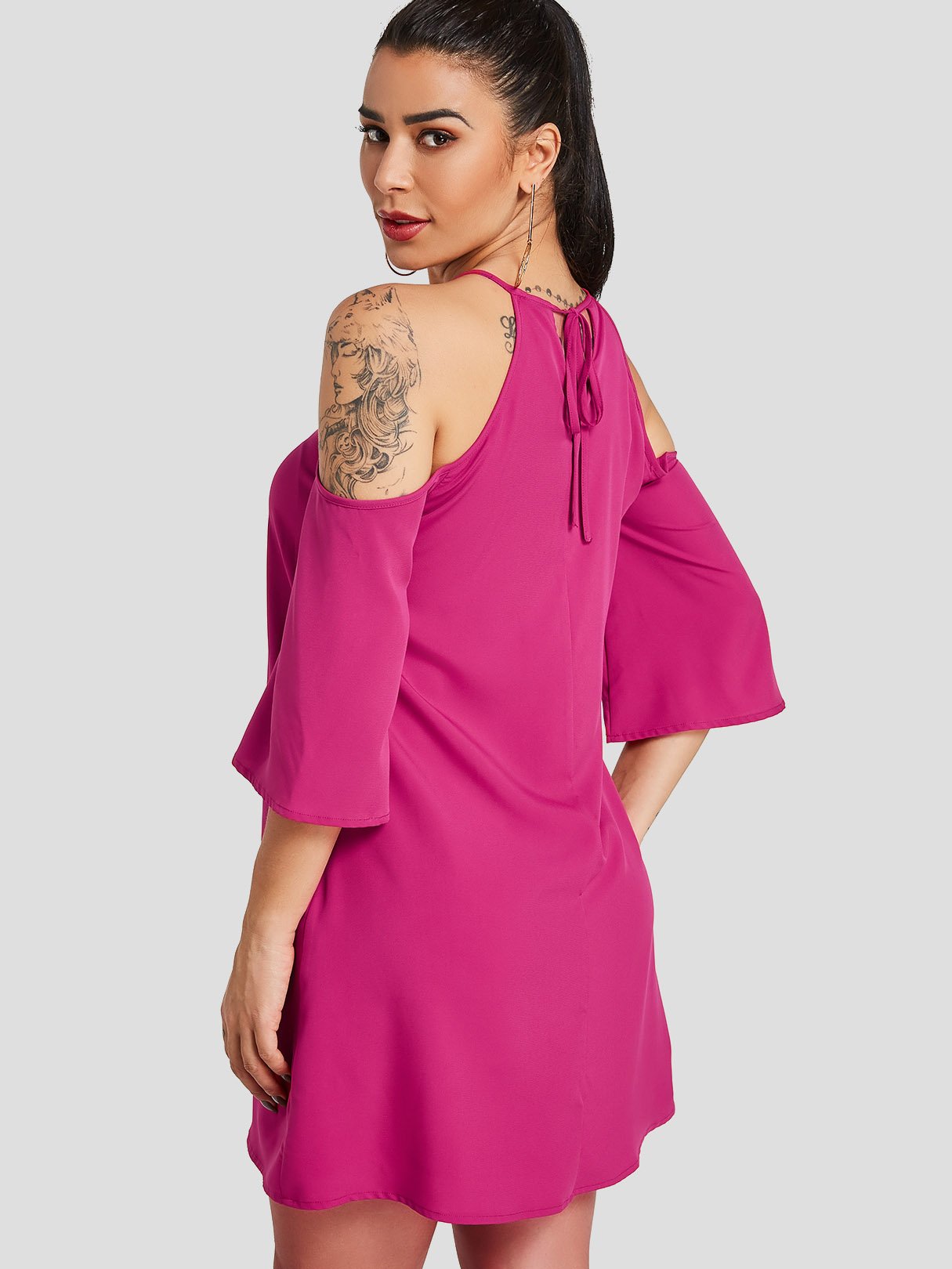 ODM Ladies 3/4 Sleeve Casual Dress
