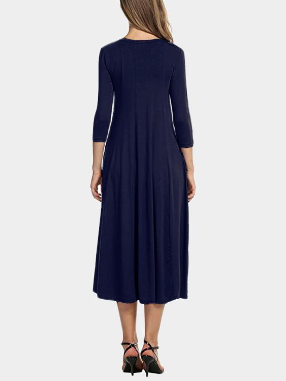 NEW FEELING Womens Navy Midi Dresses