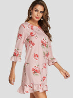 OEM Ladies Pink Mini Dresses