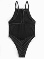 NEW FEELING Womens Black One-Pieces