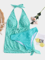 NEW FEELING Womens Green Tankinis