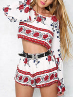 NEW FEELING Womens Floral Two Piece Outfits